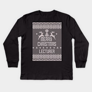 Merry Christmas LECTURER Kids Long Sleeve T-Shirt